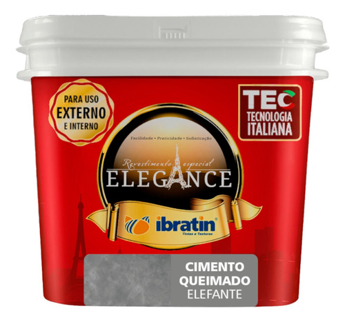 Cimento Queimado Elegance Ibratin Interno/externo Elefante