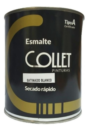 Pintura Esmalte Blanco Satinado 1/4 Galón Tipo A Collet