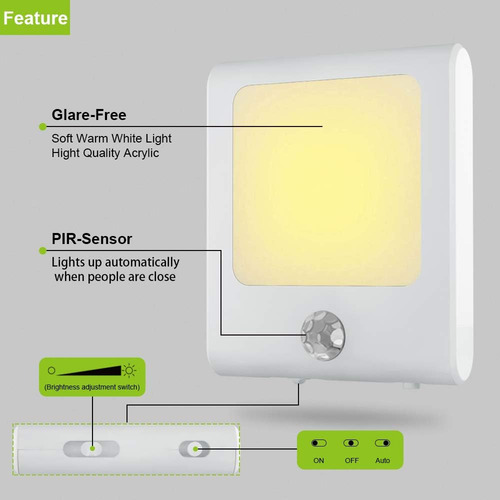 Maz-tek Luces Con Sensor De Movimiento Enchufables Con Brill
