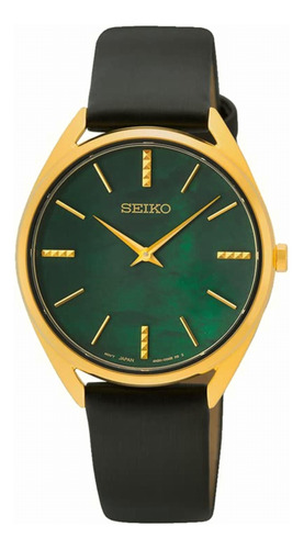 Reloj Seiko Dama Swr080p1 Dorado Con Caratula De Madre Perla