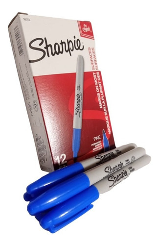 Marcador Permanente Punta Fina Azul Shapie12