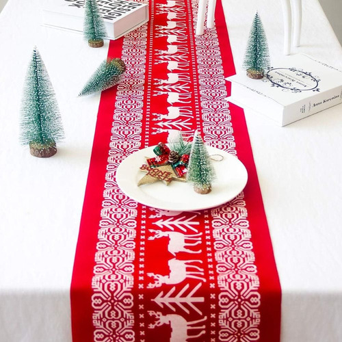 Camino De Mesa Navideño De 13 X 72 Pulgadas, Ropa De Mesa Fa