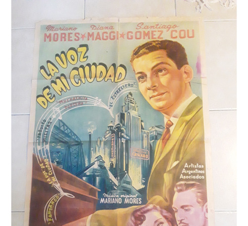 Afiche De Cine Antiguo Original La Voz De La Ciudad