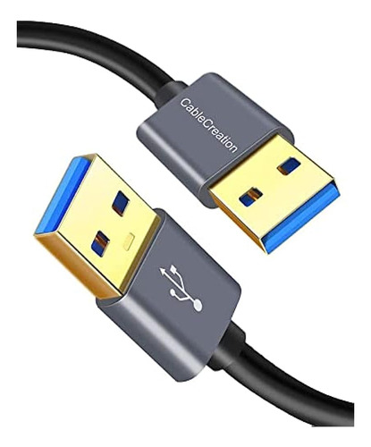 Cable Usb A Usb Corto, Cablecreation Usb 3.0 Tipo A Macho A 