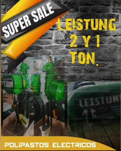 Imagen 3 de 5 de Polipasto Leistung Eléctrico 220v 1tn Y 2tn