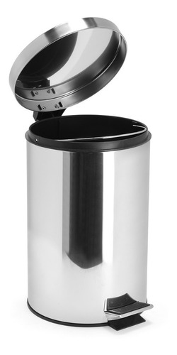 Imagen 5 de 10 de Tacho Basura Cesto Residuos 12 Litros Pedal Acero Inoxidable