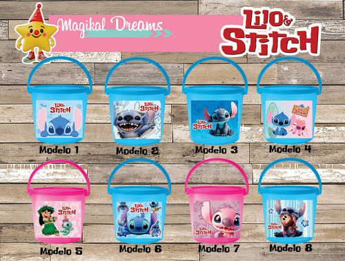 Dulcero Lilo Y Stitch Cubeta 30pz Más Regalito
