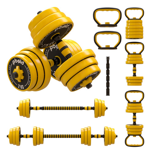 Kit Mancuernas Pesas Dumbells Ajustables Termoforradas Gym