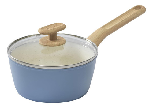 Goodcook Cacerola De Cerámica Saludable De 2 Cuartos De Ga. Color Azul Claro