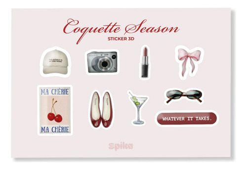 Stickers 3d Para Celular - Coquette Season