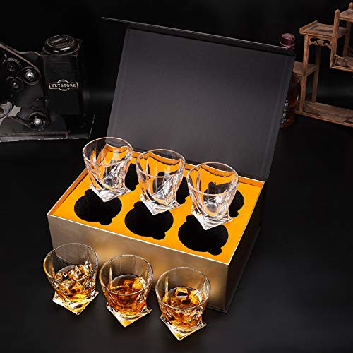 Juego De 6 Vasos De Whisky, Vasos De Cristal Torcido Kanars