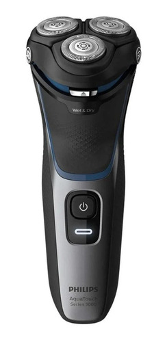 Imagen 1 de 4 de Máquina afeitadora Philips AquaTouch 3000 S3122 negra brillante 100V/240V