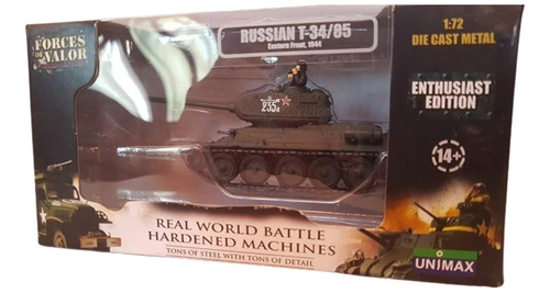 Tanque Russian T-34/85 Eastern Front 1944. Die Cast