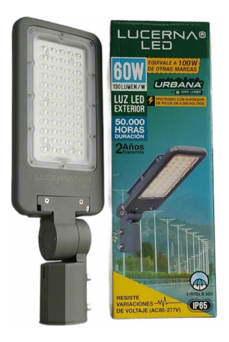 Lámpara Led Alumbrado Público 60w Lucerna