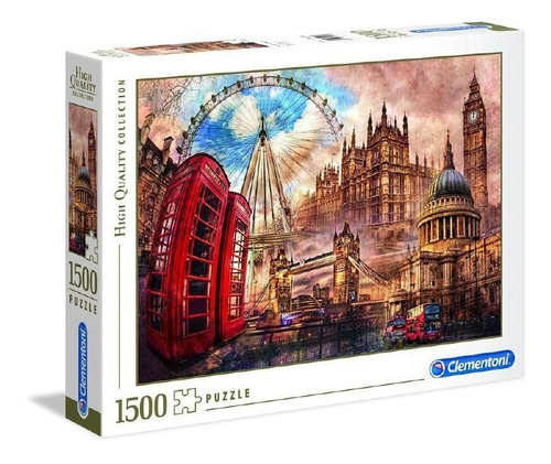 Puzzle Clementoni 1500 Londres Vintage London La Plata