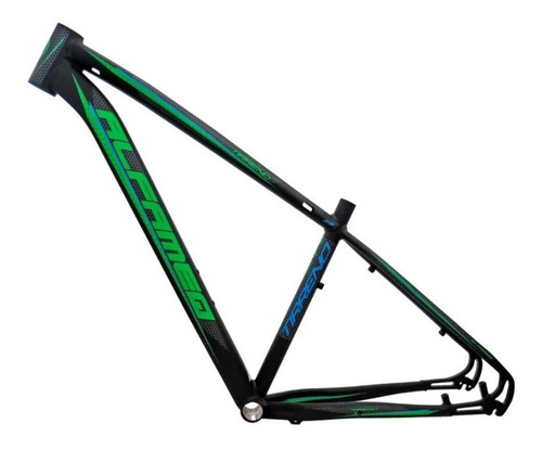 Quadro Alfameq Tirreno Bicicleta Aro 29 Preto Fosco/verde 17
