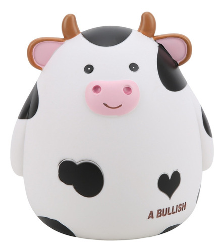 Banco De Monedas Piggy Cute Cow Enter Only Vinilo Perfecto
