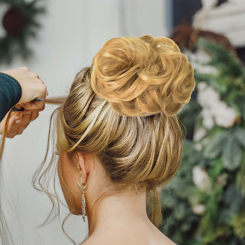 Peluca Con Banda Elástica, Extensiones De Cabello Ondulado