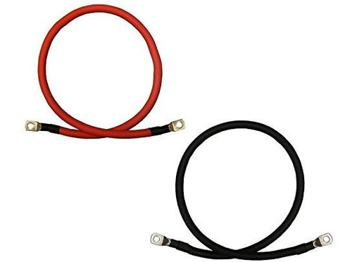 1-0 Awg Calibre Rojo + Negro Puro Cables De Cobre De La Bate