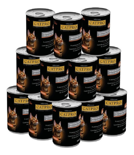 Alimento Húmedo Catpro X 12 Latas . Sabor Carne