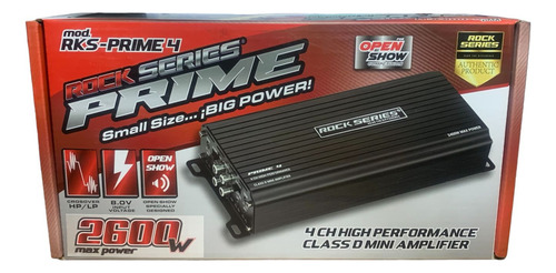 Amplificador Rks-prime4 Rock Series 4ch Classd Mini 2600wmax