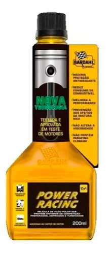 Aditivo Motor Bardahl Power Racing Turbo E Aspirado 200ml