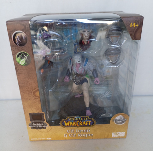 Mcfarlane: World Of Warcraft- Elfo De La Noche Druida Picaro (Usado)