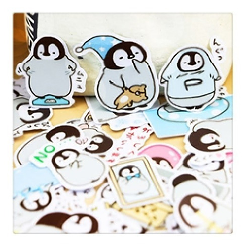 45 Stickers Impermeables Pinguinos, Adhesivos, Pegatinas