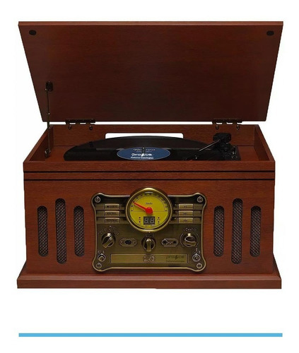 Toca Disco Vitrola Stadio Cd K7 Usb Vinil Bluetooth Raveo