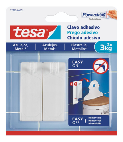 Clavo Adhesivo Removible Tesa Superficie Lisa 3kg