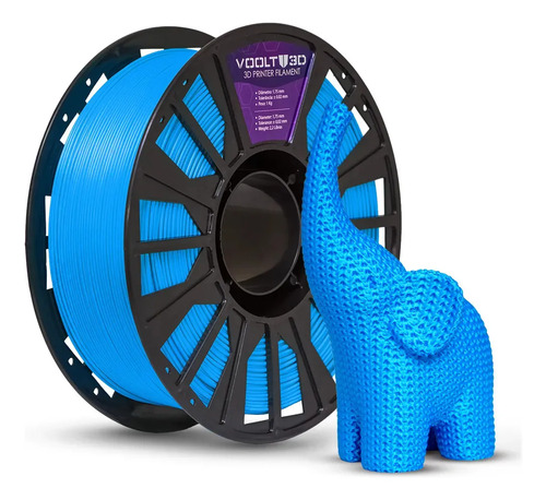 Filamento Azul Premium 1kg Para Imprimir Peças Impressoras 3D Nacional Voolt3D