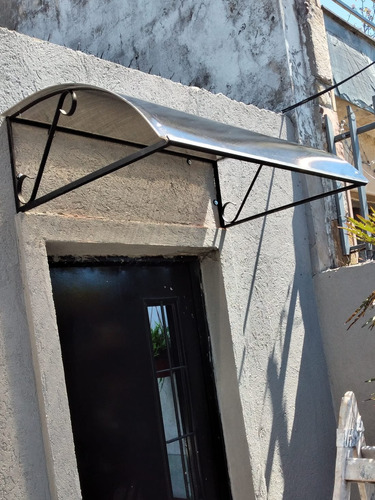 Alero/toldo 1.20x70 P/ Puerta/ventana,hierro Y Policarbonato