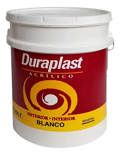 Latex Acrilico Duraplast Interior Exterior Blanco Mate 10 Lt