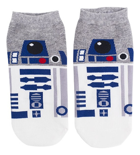 Calcetines R2d2 Star Wars Corto Caricatura Dibujo Anime