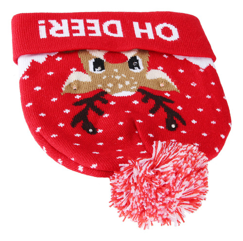Gorro De Navidad Elegante Y Luminoso Tejido
