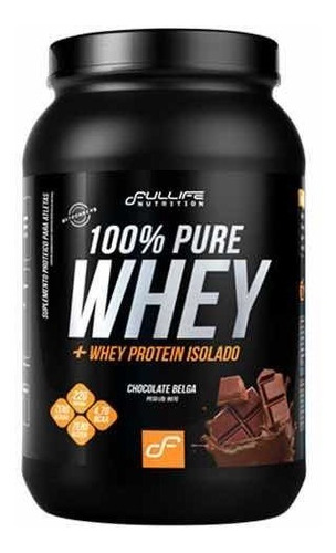 Whey 100% Concentrada 900g Chocolate Belga Fullife