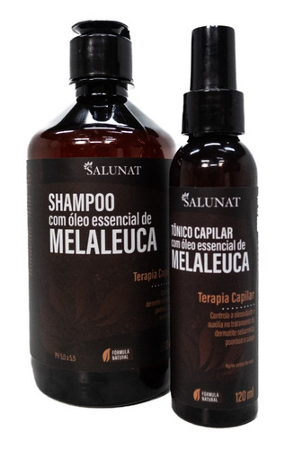 Kit Shampoo 500ml E Tonico Capilar Melaleuca Dermatite 