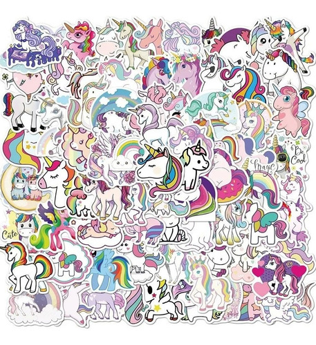 Unicornios - Set De 50 Stickers / Calcomanias