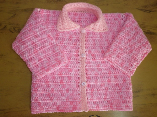 Camperita Tejida A Mano Al Crochet Para Nena De 1 Año