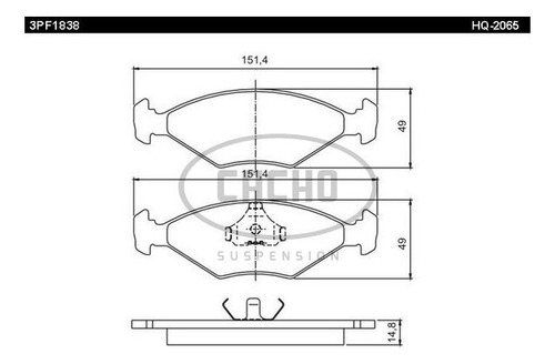 Pastilla De Freno Del P/ Volkswagen Gol/country 1.6 1.9 Sd 0