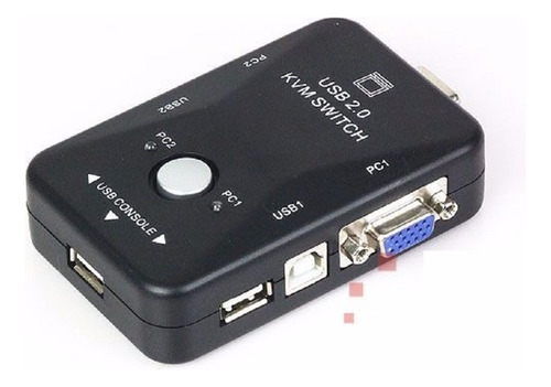 Chaveador Switch Kvm 2 Portas Vga + 2 Usb Monitor Mouse Cpu