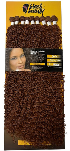 Cabelo Cacheado Fibra De Proteina 360gr Melissa Black Beauty Cor 350 - Ruivo