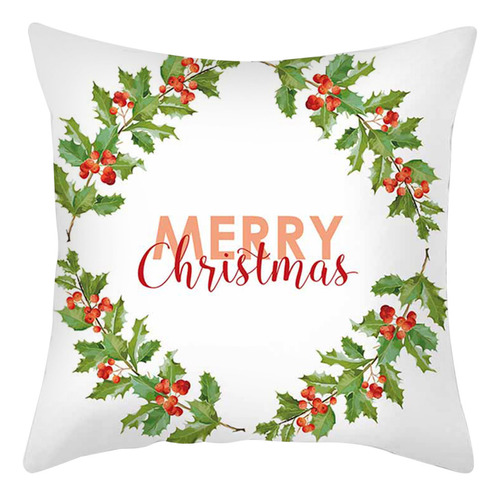 Juego De Fundas De Sofá De Lino Con Diseño De Feliz Navidad