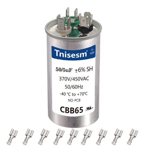 Tnisesm 50+5 Uf 50/5 Mfd ±6% 370v/440v Ca Cbb65b Condensador