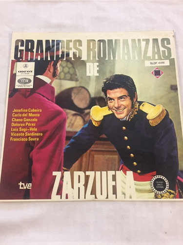 Grandes Romanzas De Zarzuela Disco Vinilo Lp Odeon