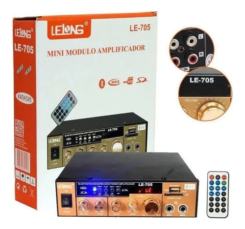 Lelong Amplificador Receiver Le-705 Usb Fm Bluetooth Bivolt