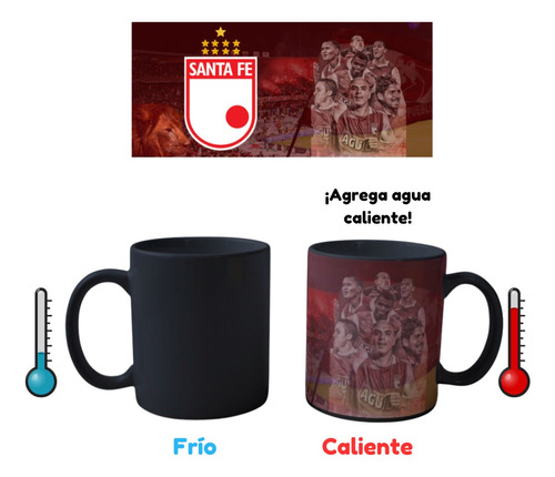 Mug Magico Del Club Independiente Santa Fe Bogotá León Fpc