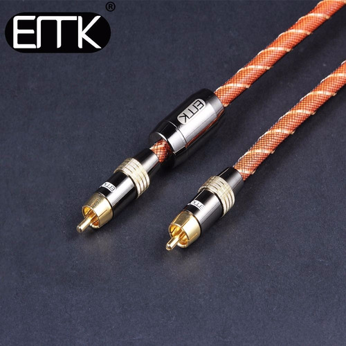 Imagen 8 de 8 de Cable Coaxial Digital Rca A Rca Macho Emk 1 Metro Premium