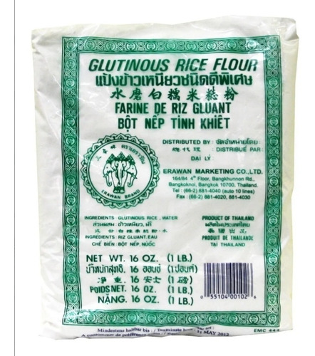 Imagen 1 de 1 de Erawan Harina De Arroz Glutinoso 454g Importado Tailandia