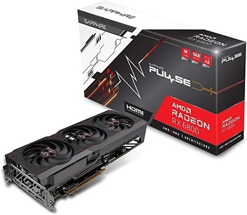 Imagen 7 de 7 de Placa De Video Amd Sapphire Pulse Radeon Rx 6800 16 Gb Gddr6